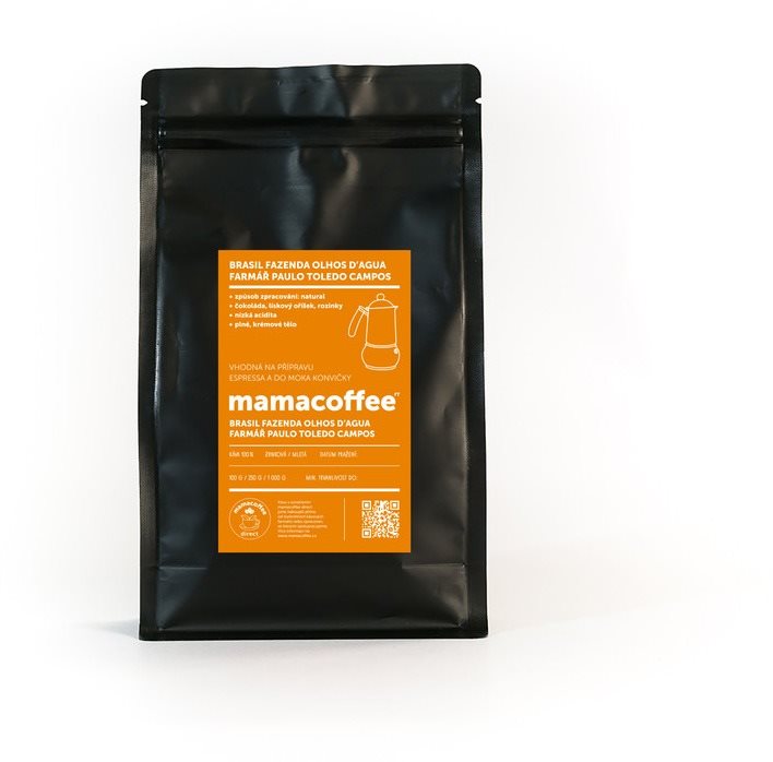 mamacoffee BRASIL fazenda Olhos D´Aqua, 250 g Káva