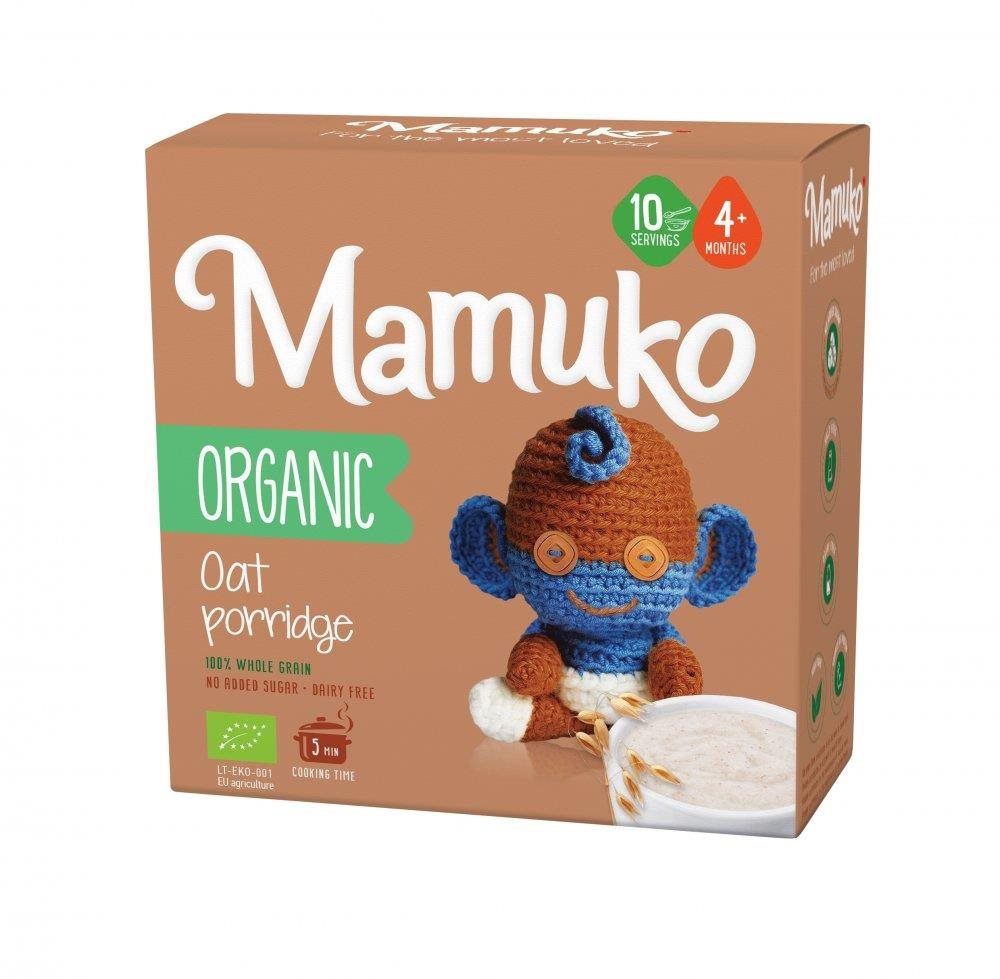 Mamuko Dětská bio kaše oves 200 g Nemléčná kaše