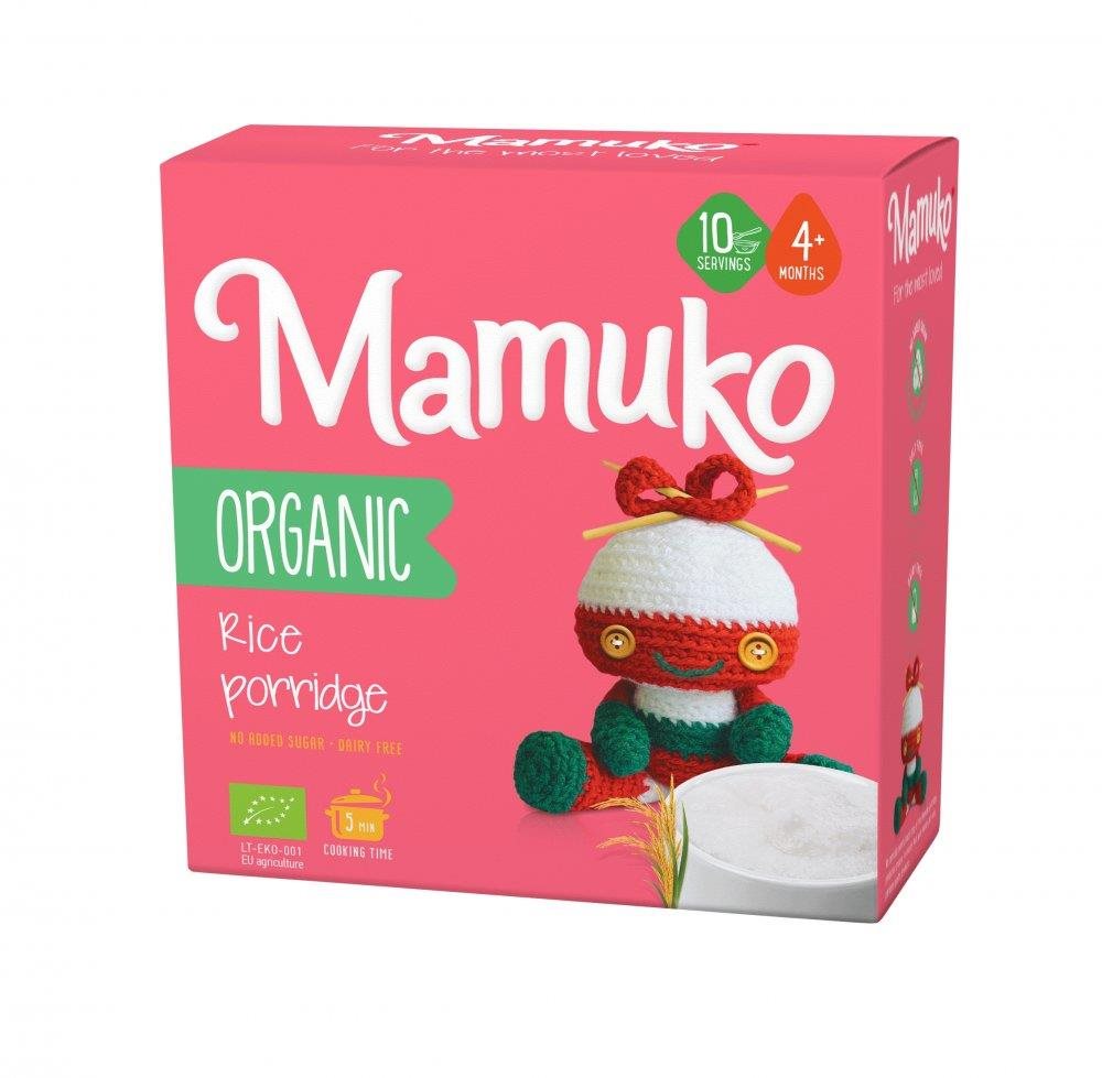 Mamuko Dětská bio kaše rýže 200 g Nemléčná kaše