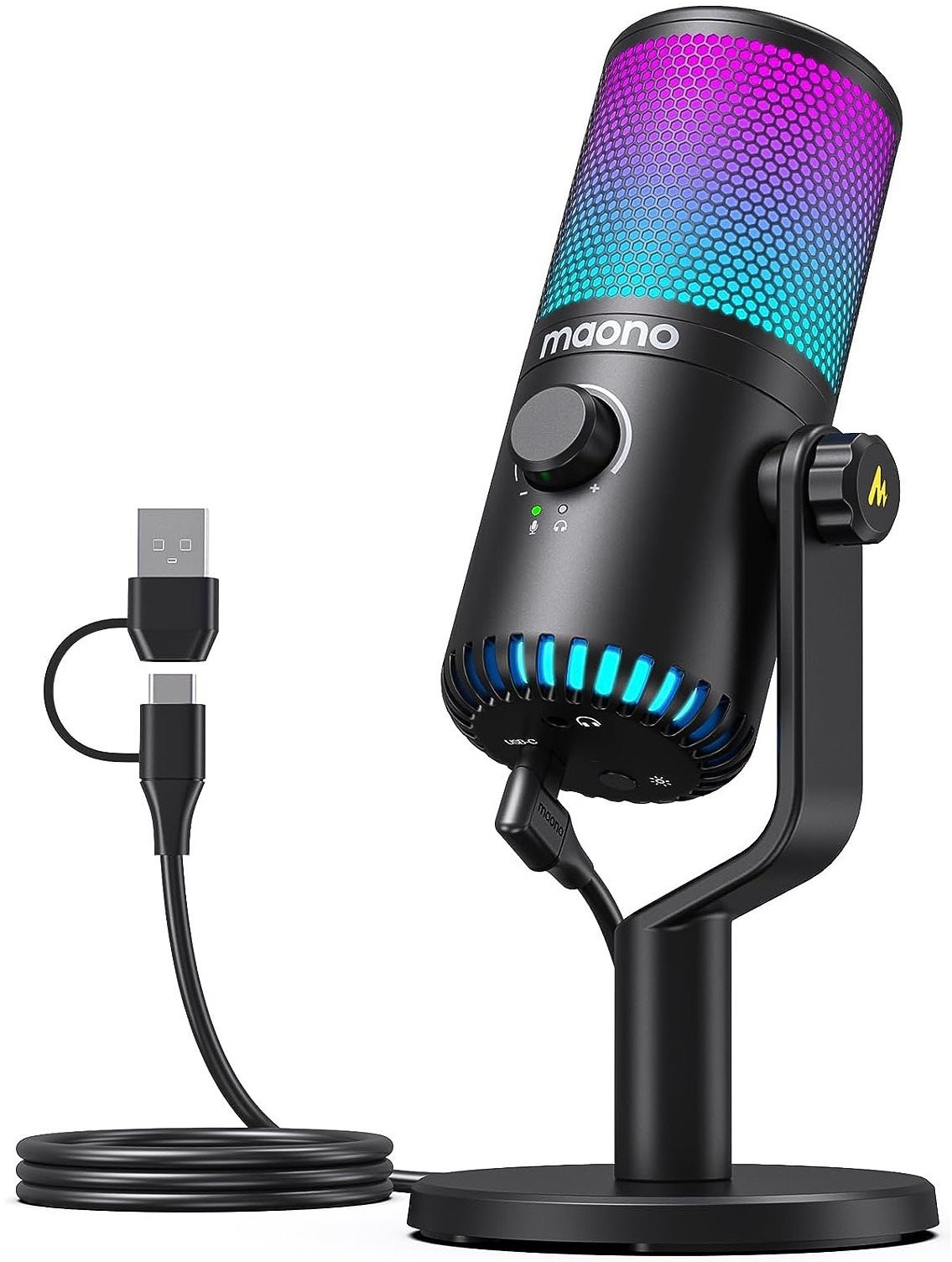 MAONO DM30 RGB Black Mikrofon