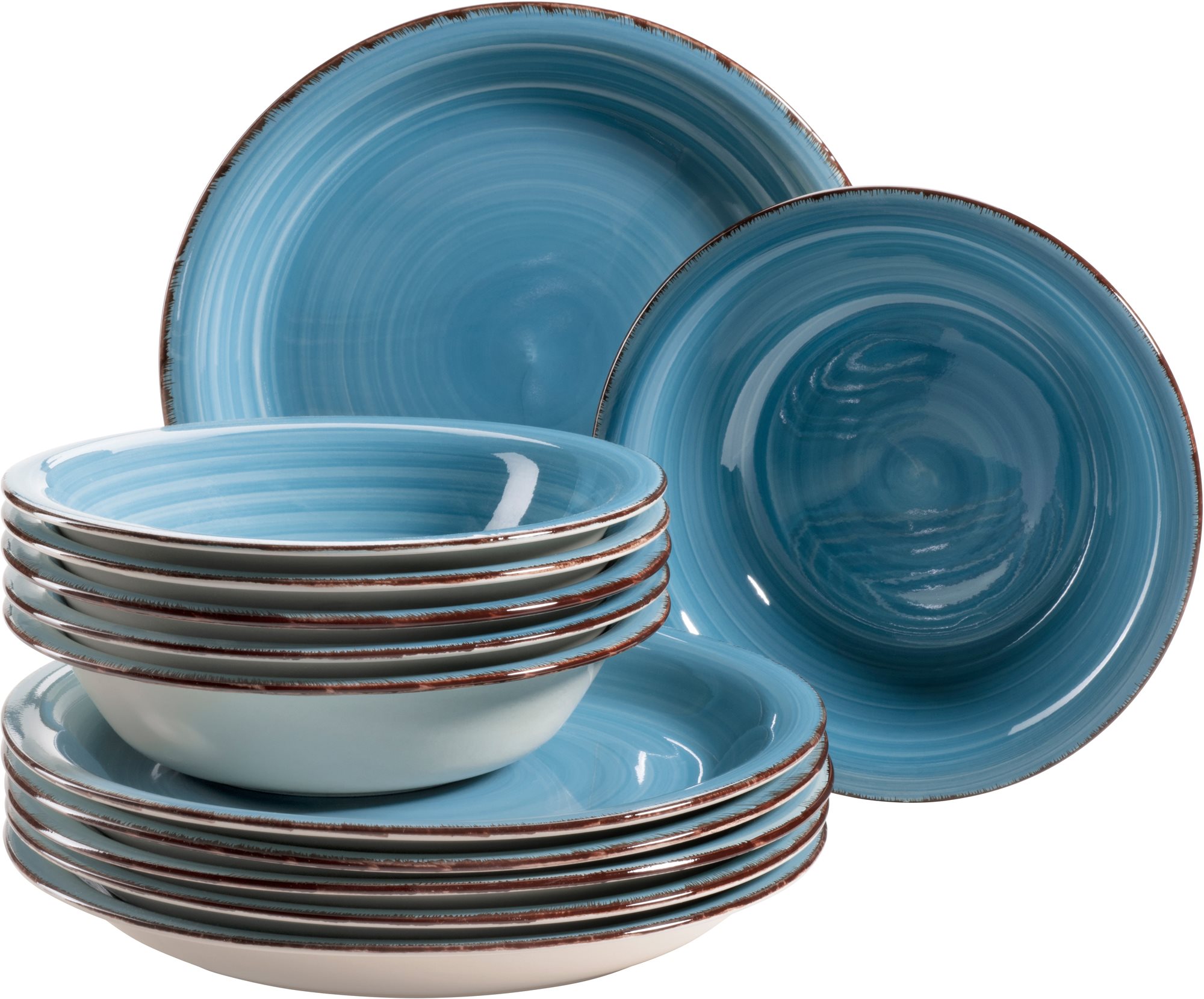 Mäser DARK BLUE LUMACA Jedálenská súprava 12 ks Jedálenská súprava