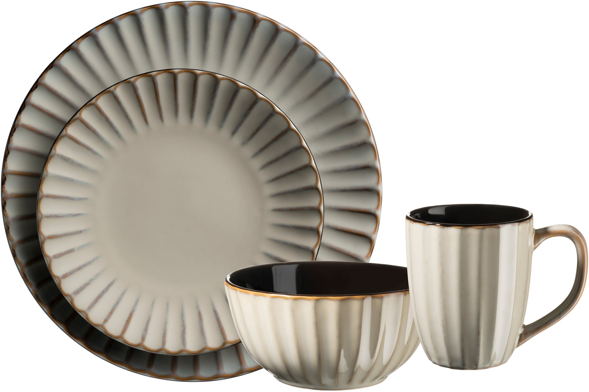 Mäser BEIGE/BROWN CONFINO Étkészlet 16 db Étkészlet