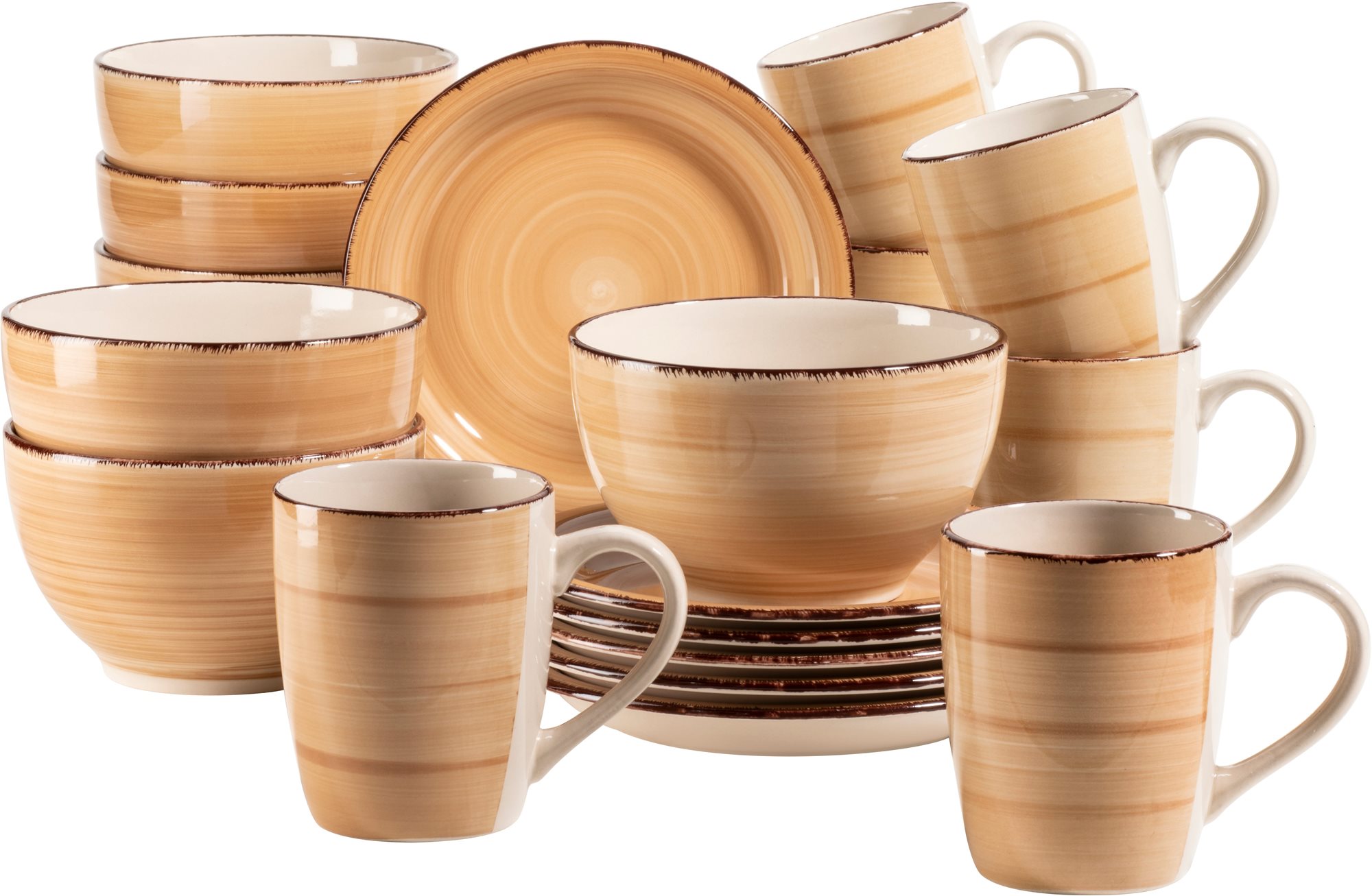Mäser BEIGE LUMACA reggeliző készlet 18 db Étkészlet