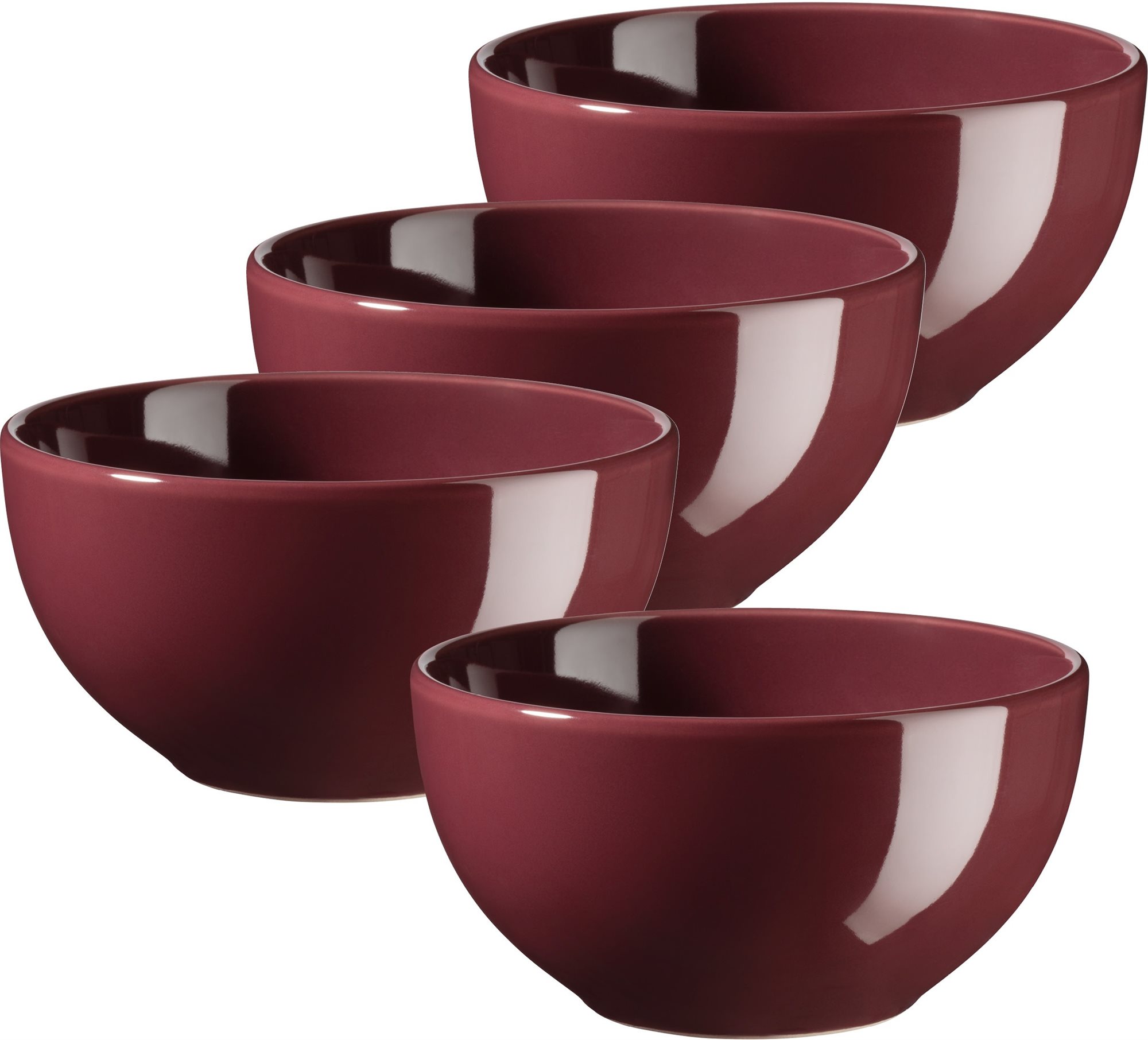 Mäser Schalen-Set 14×7,5 cm 4 Stück AUTUMN FOLIAGE DARK RED INODA...