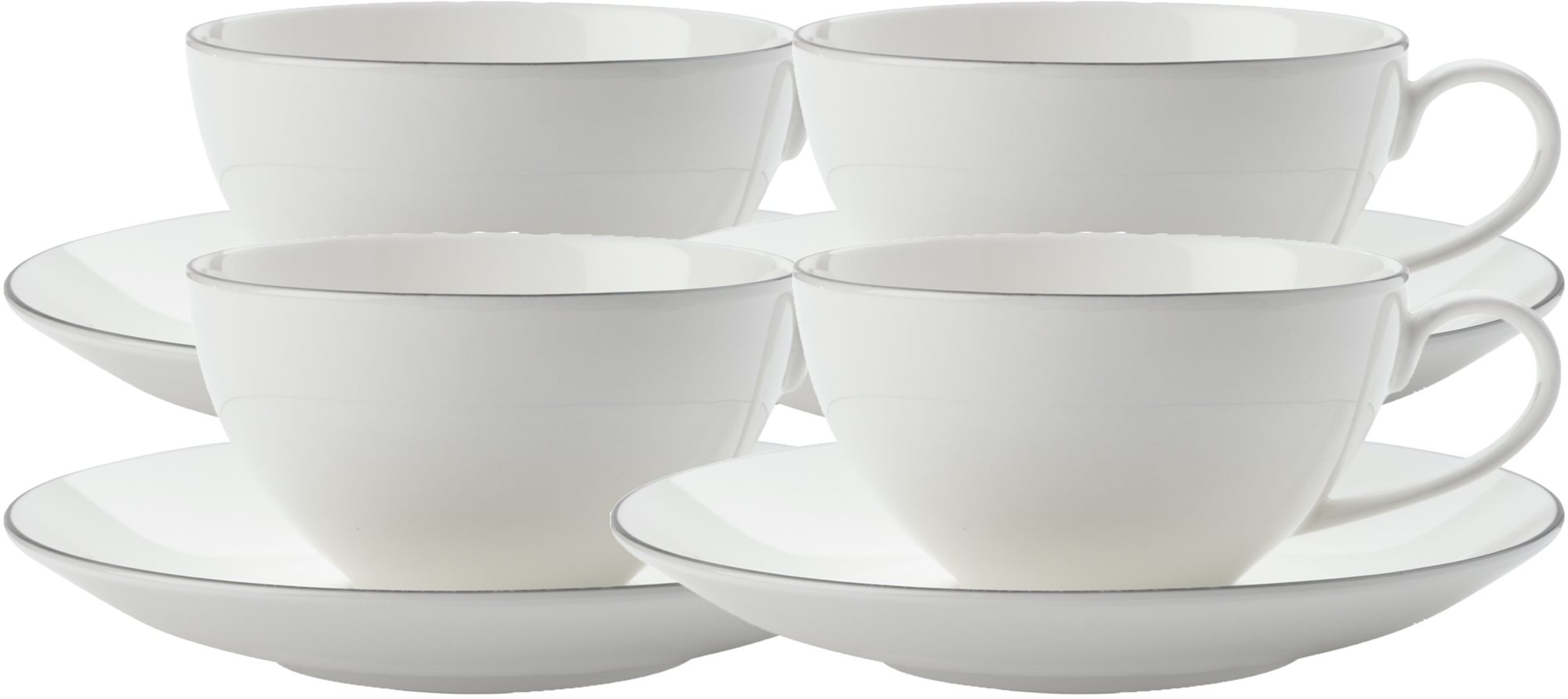 Maxwell & Williams WBA EDGE csészekészlet csészealjakkal, 4 db, 250...