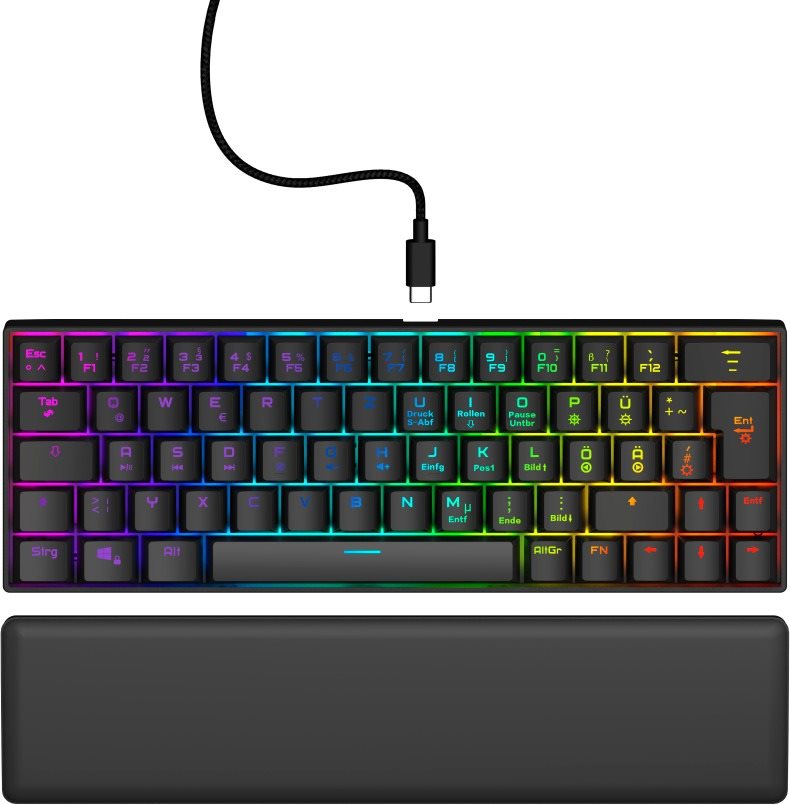 HAMA Gaming Urage Exodus 760 TKL Mechanical mini keyboard, RGB, Red...