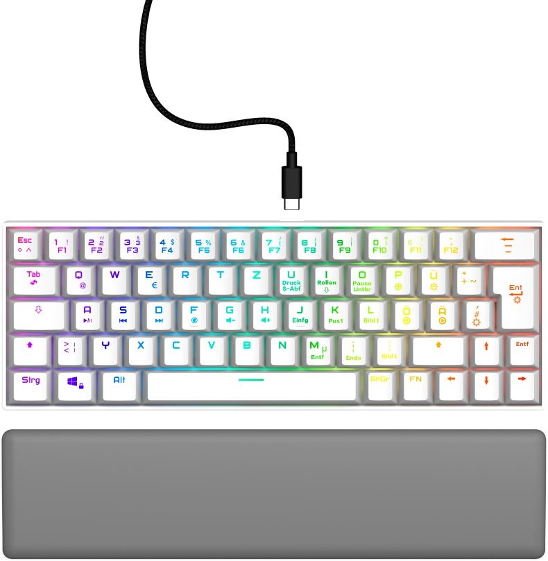 HAMA Gaming Urage Exodus 760 TKL Mechanical mini keyboard, RGB, Red...