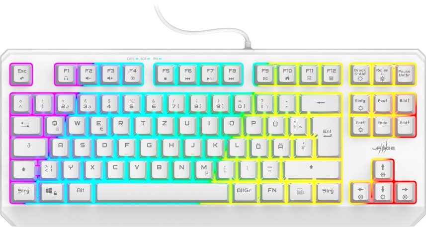 HAMA Gaming Urage Exodus 220 TKL keyboard, RGB, white Gamer...