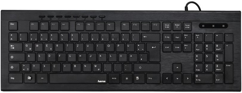 Hama Anzano Multimedia Keyboard Black HU Billentyűzet