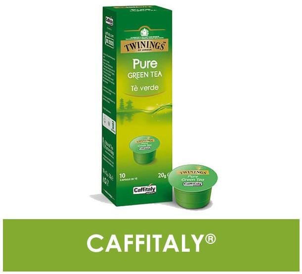 PURE Ecaffé čaj zelený Caffitaly systém 10 kusů Kapsle