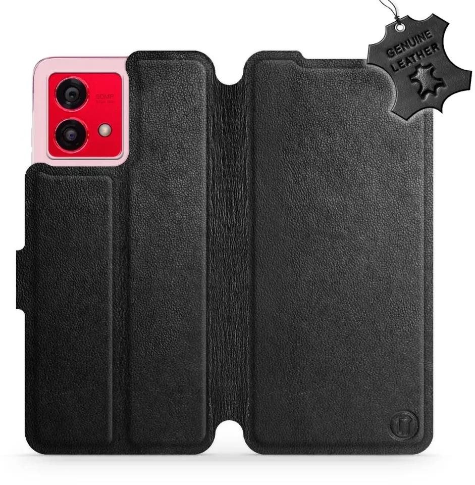 Kožené Mobiwear flip na Motorola Moto G84 5G – Čierne – L_BLS...