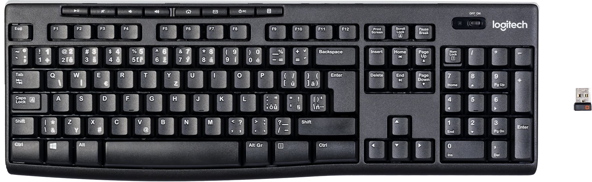 Logitech Wireless Keyboard K270 CZ Klávesnica