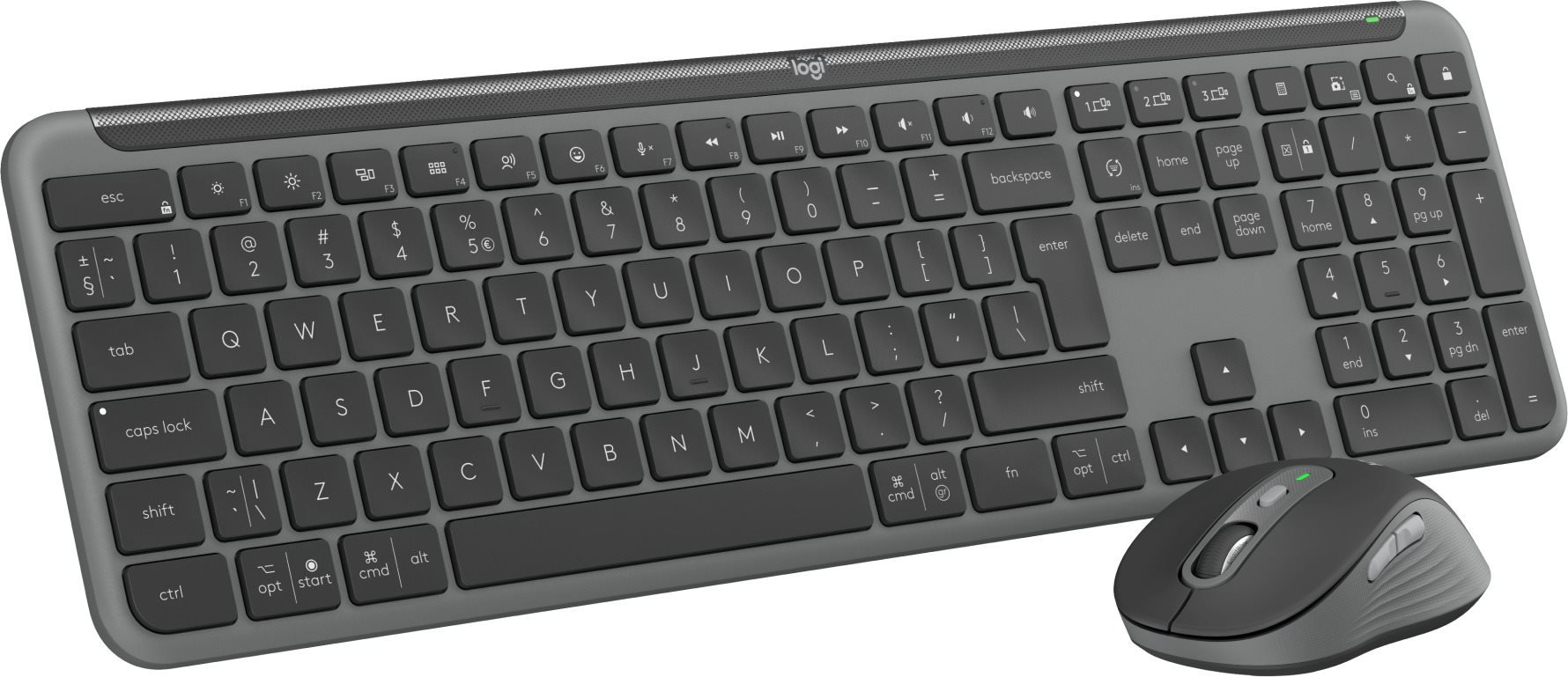 Logitech MK950 Graphite, US INTL Set klávesnice a myši