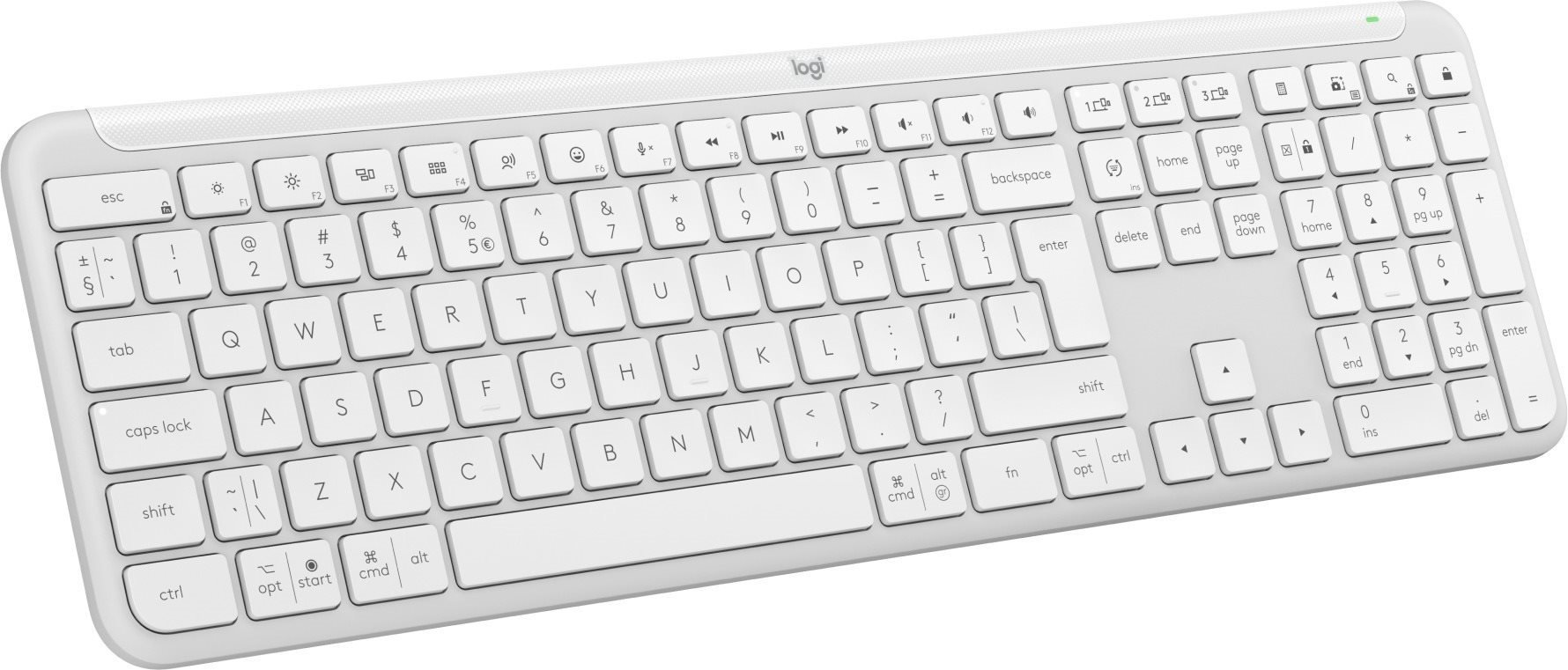 Logitech K950 White - US INTL Billentyűzet