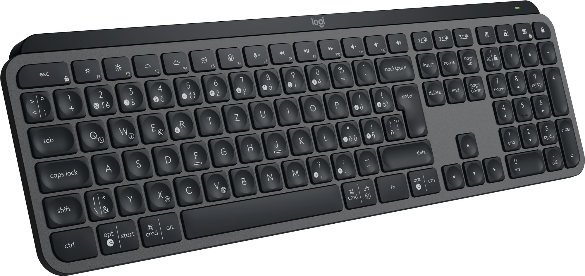 Logitech MX Keys S Graphite – CZ/SK Klávesnica