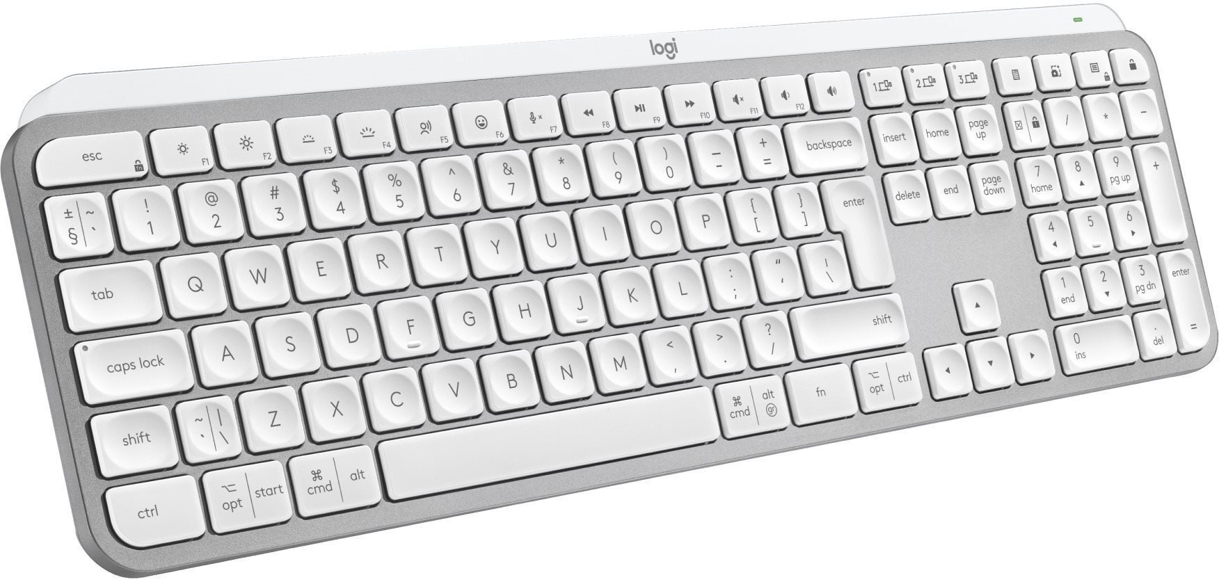 Logitech MX Keys S Pale Grey – US INTL Klávesnica