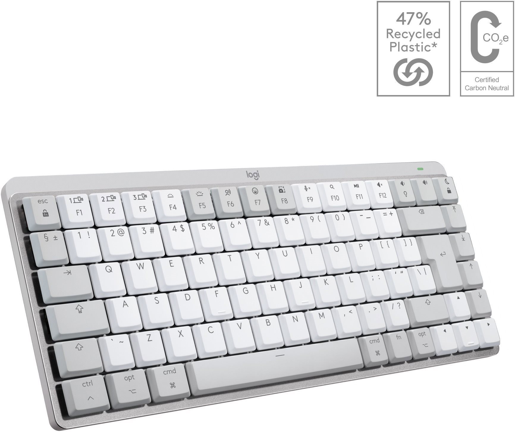 Logitech MX Mini Mechanical for Mac Pale Grey - US INTL Billentyűzet