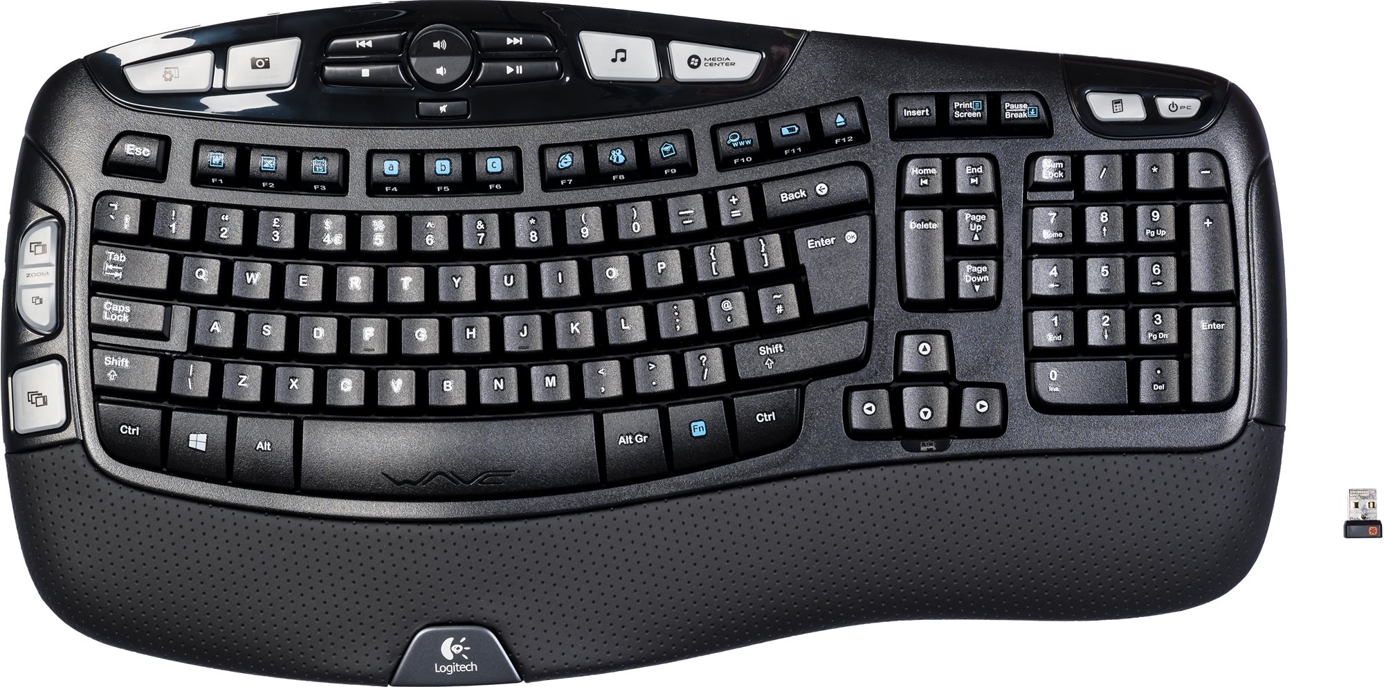 Logitech Wireless Keyboard K350 UK Keyboard
