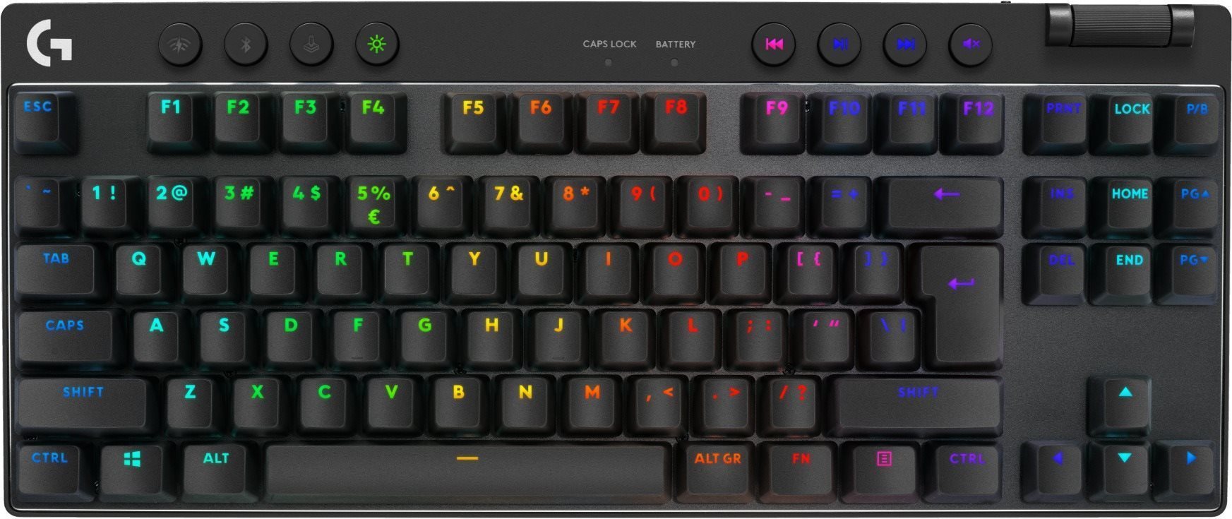 Logitech G PRO X TKL Lightspeed Tactile, fekete Gamer billentyűzet