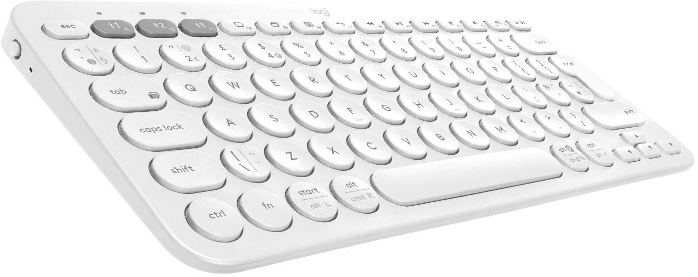 Logitech Bluetooth Multi-Device Keyboard K380, White - UK Keyboard