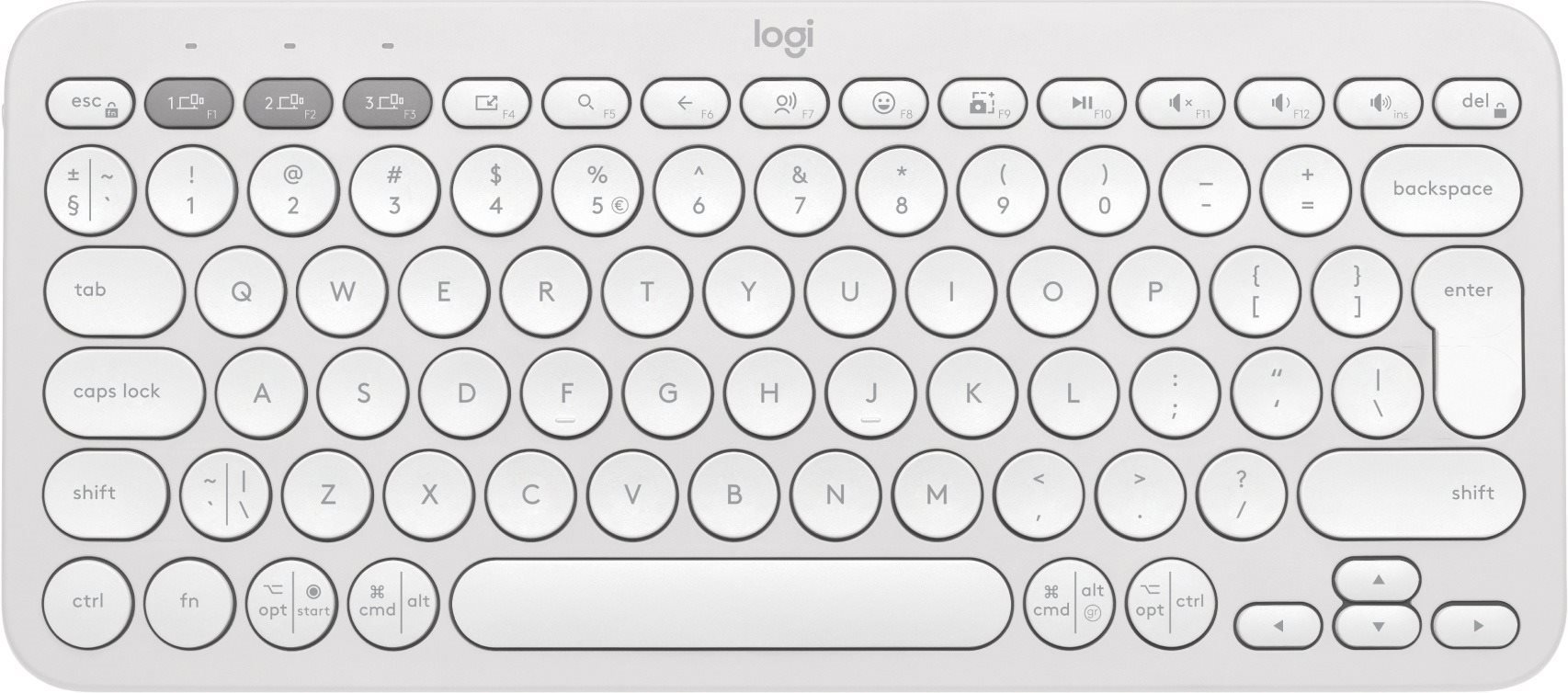 Logitech Pebble Keyboard 2 K380s, Off-white - US INTL Tastatur