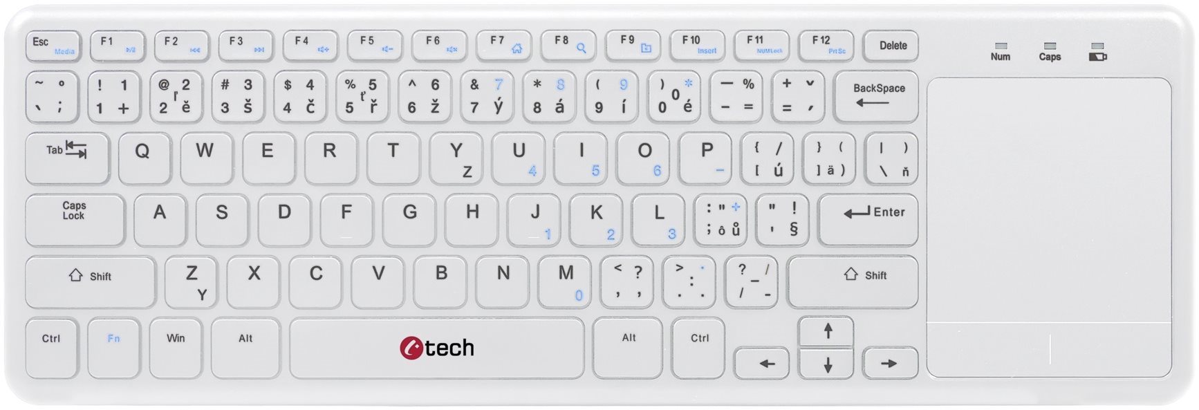 C-TECH WLTK-01 CZ/SK biela Klávesnica