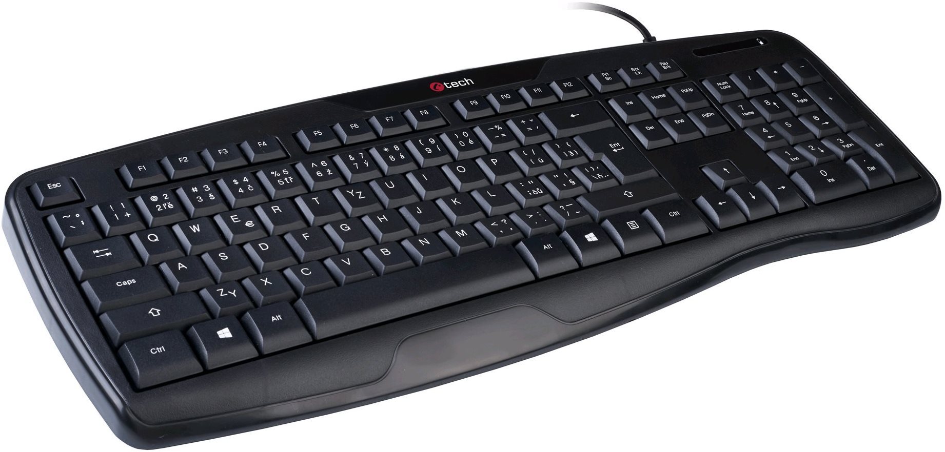 C-TECH KB-107 USB ERGO  čierna Klávesnica