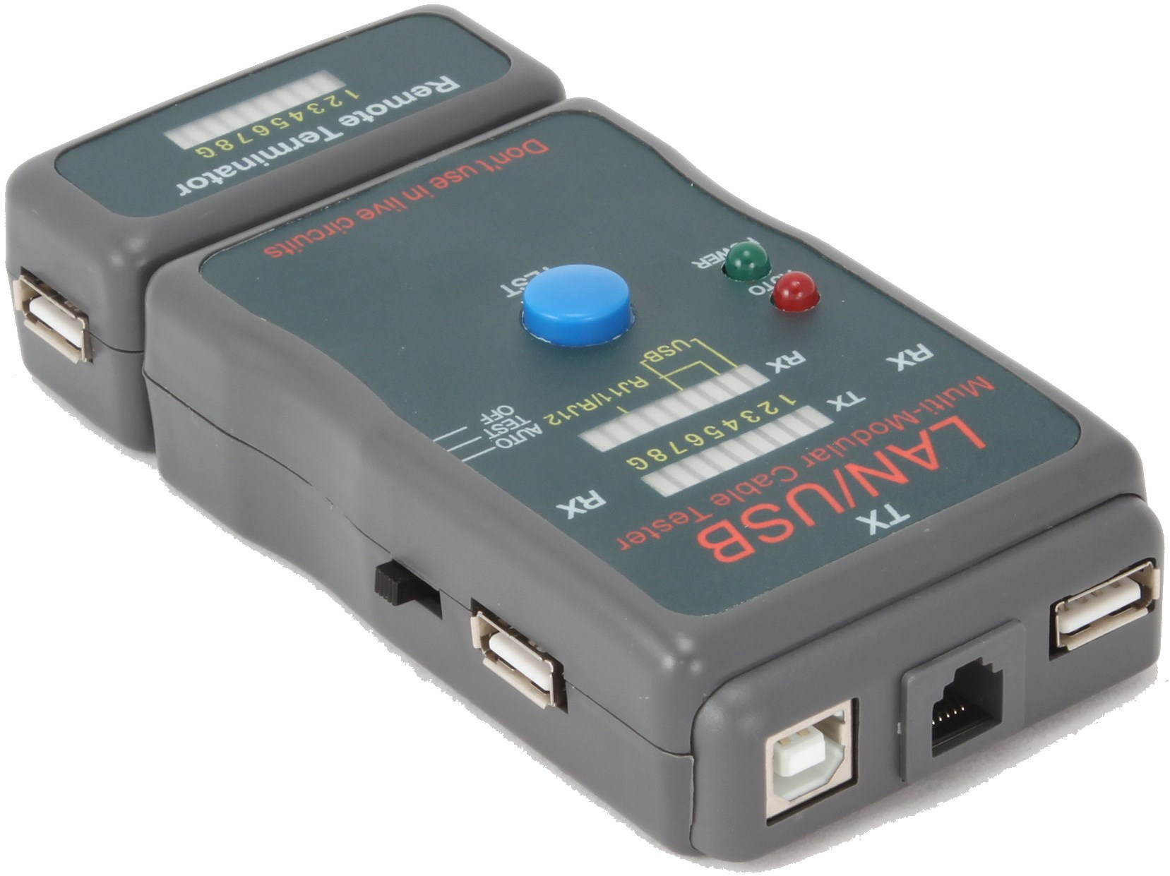Gembird NCT-2 Ethernet Kábel teszter UTP, STP, USB kábelhez Kábel...