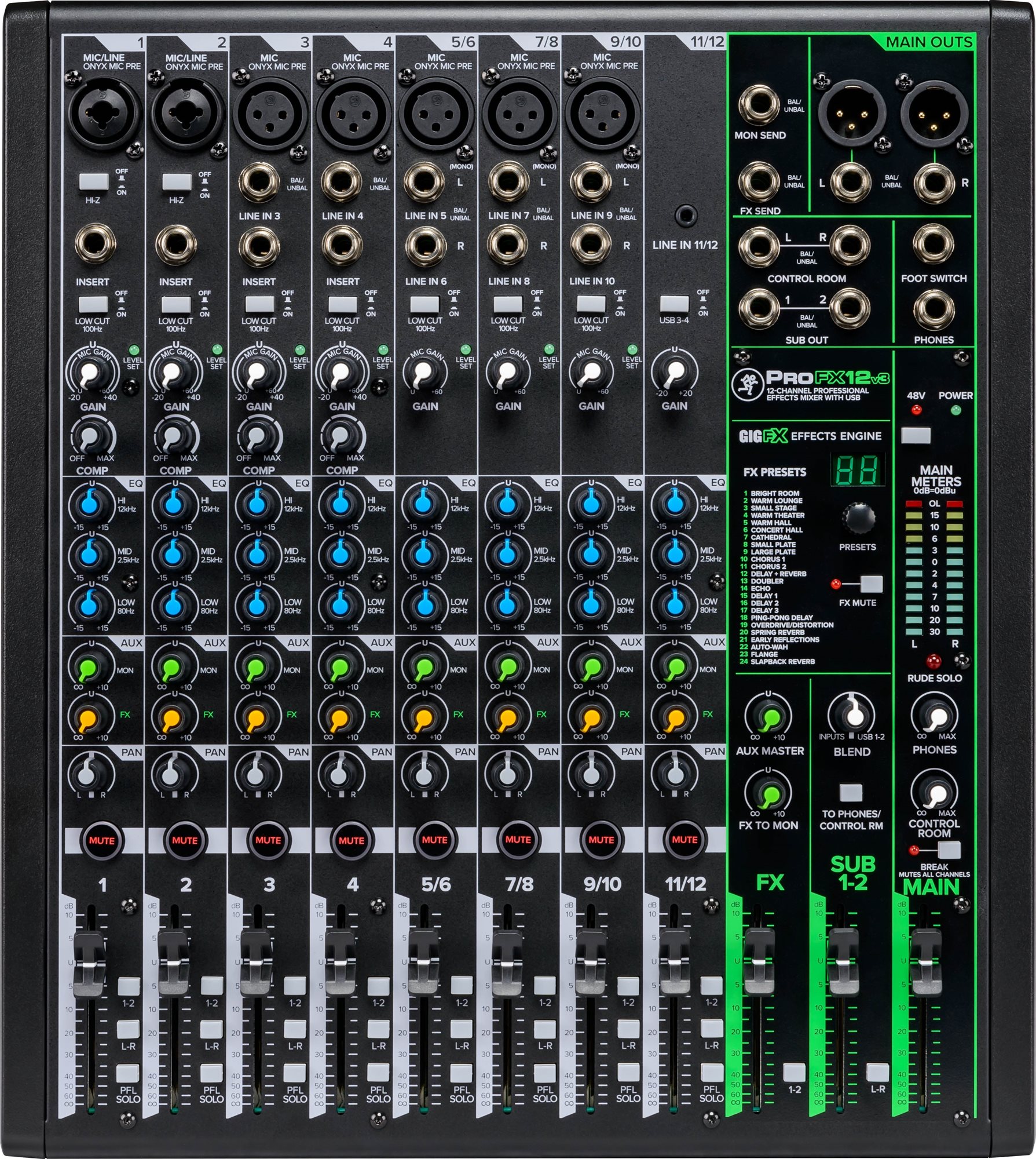 MACKIE ProFX12v3 Mixážny pult