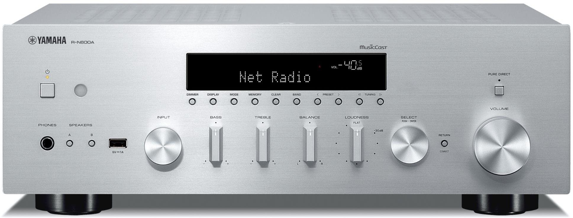YAMAHA R-N600A silver AV receiver