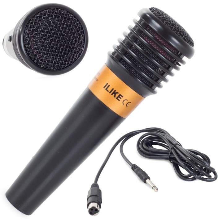 Verk Karaoke mikrofón čierny s prepojovacím káblom Mikrofón