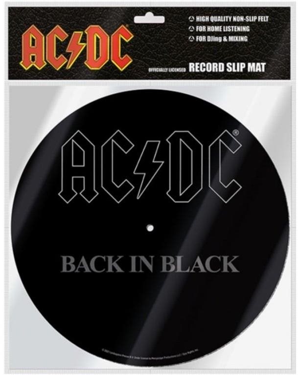 AC/DC: Back In Black Podložka na tanier gramofónu Príslušenstvo ku...