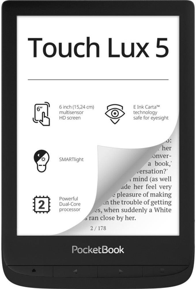 PocketBook 628 Touch Lux 5 Ink Black Liseuse