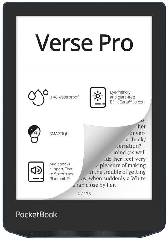 PocketBook 634 Verse Pro Azure, modrý Elektronická čítačka kníh