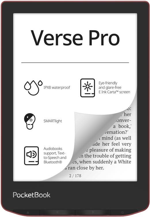 PocketBook 634 Verse Pro Passion Red, červený Elektronická čtečka...