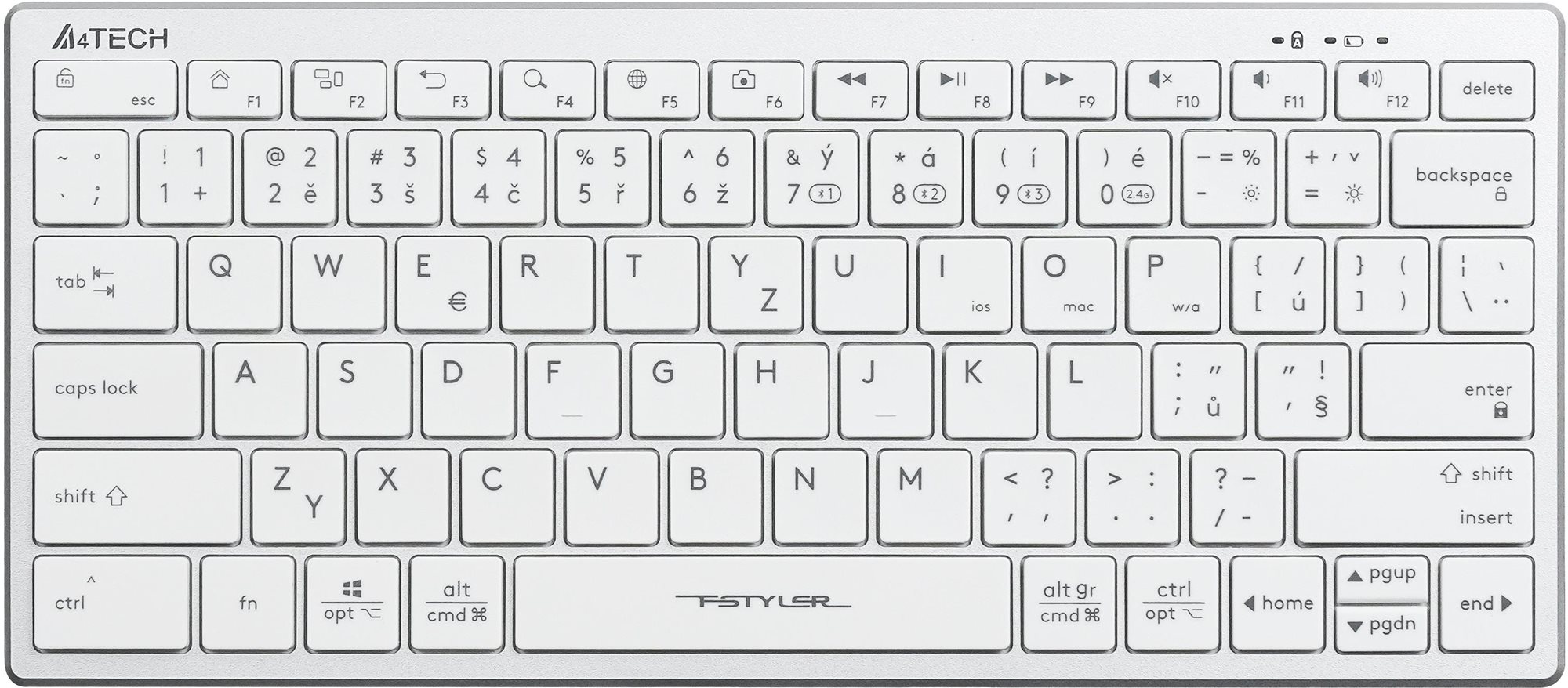 A4tech FBX51C fehér, CZ Billentyűzet