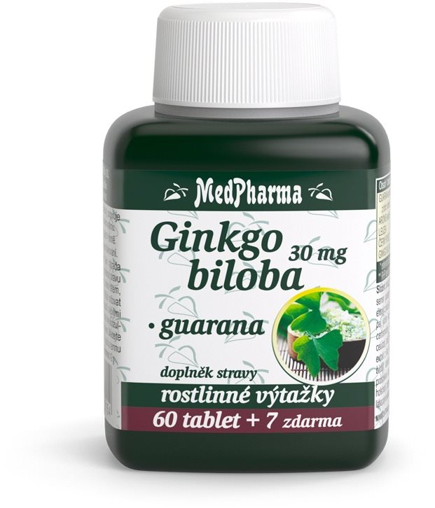MedPharma Ginkgo biloba + Guarana - 67 tbl. Ginkgo Biloba