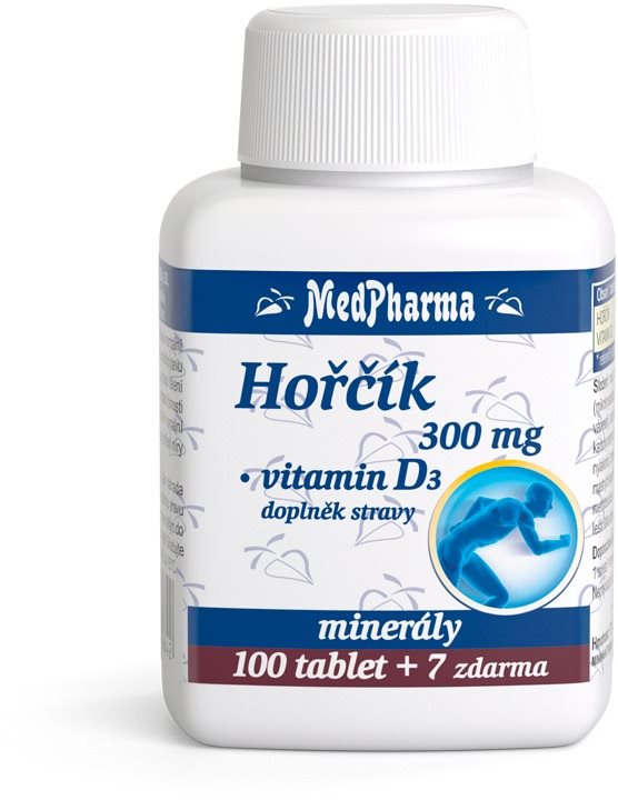 MedPharma Hořčík 300 mg + Vitamin D - 107 tbl. Hořčík