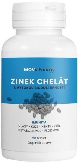 MOVit Zinek Chelát 15 mg, 90 tablet Zinek