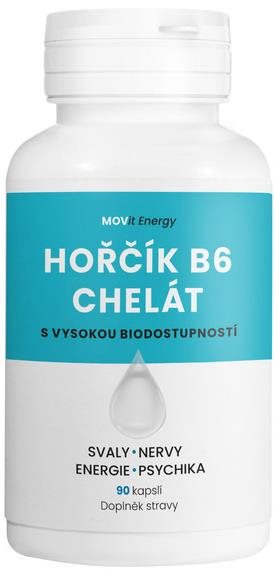 MOVit Horčík B6 Chelát 100 mg, 90 kapsúl Magnézium