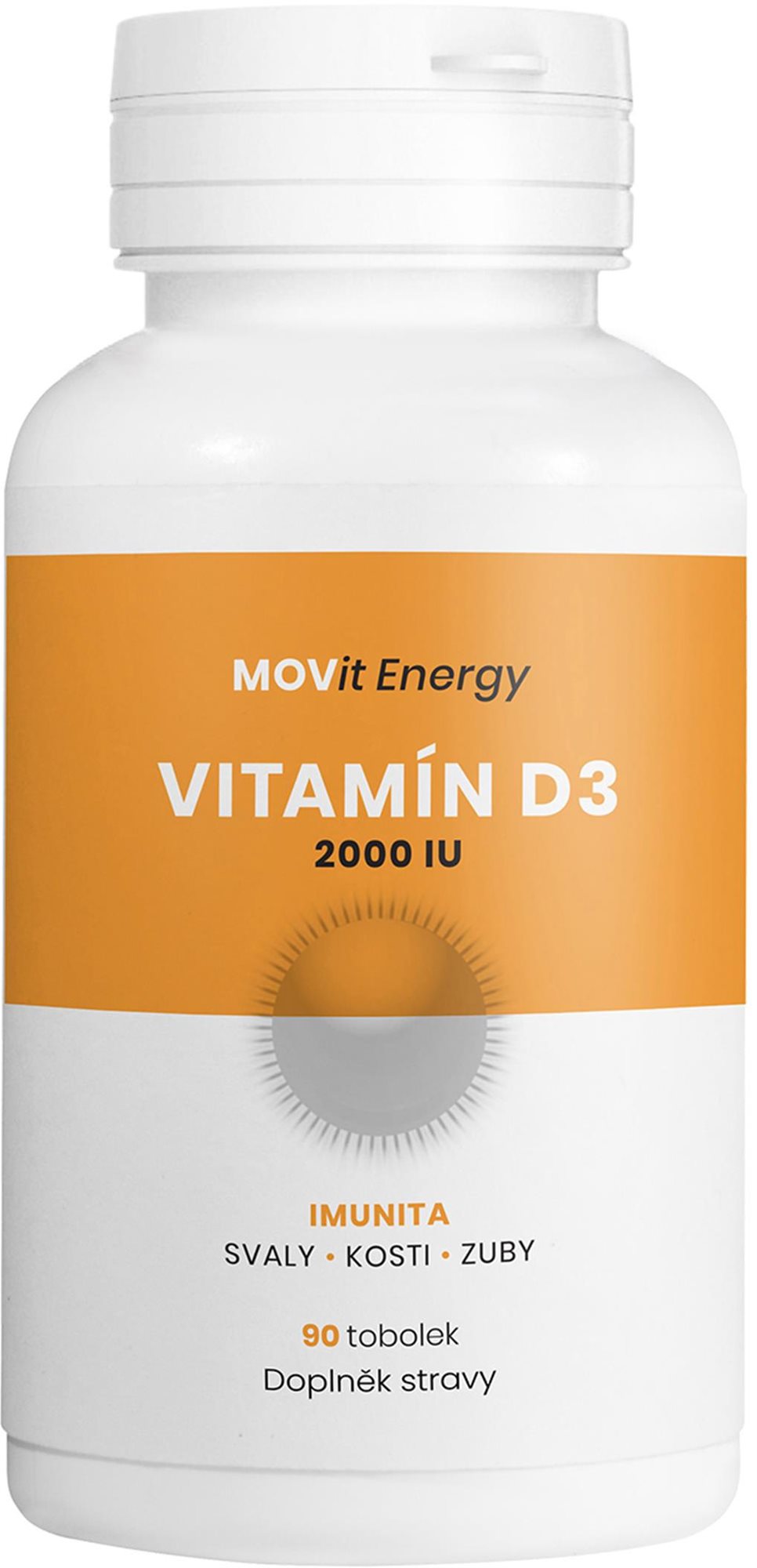 MOVit Vitamín D3 2000 I.U., 50 ucg, 90 toboliek Vitamín D