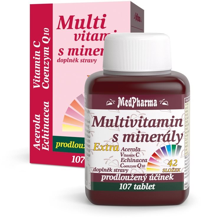 MedPharma Multivitamin s minerály 42 složek, extra C + Q10, 107...