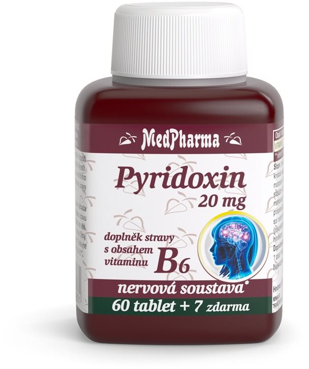 MedPharma Pyridoxin (vitamin B6) 20 mg -  67 tbl. Vitamín B