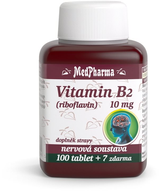 MedPharma Vitamin B2 (riboflavin) 10 mg - 107 tbl. Vitamín B