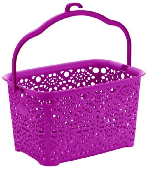 Mega Plast MONAKO csipesztartó kosár, 13×23,5×15,5 cm, rózsaszín...