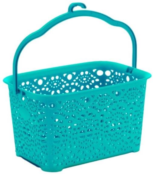 Mega Plast MONAKO csipesztartó kosár, 13×23,5×15,5 cm, türkiz Kosár
