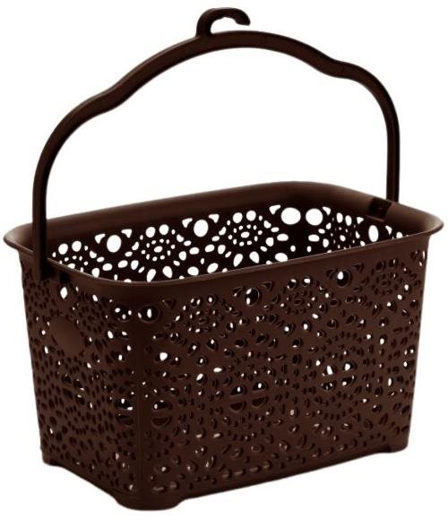 Mega Plast, Korb für Klammern MONAKO, 13 × 23,5 × 15,5 cm, Wenge Korb