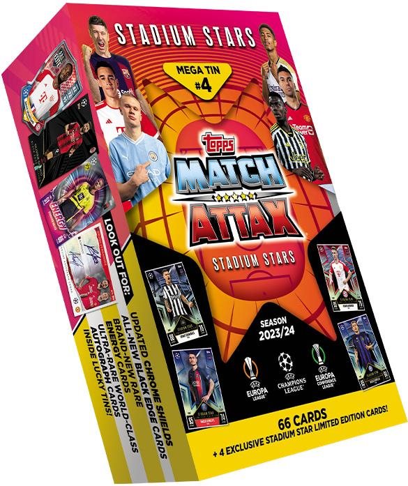 Topps Škatuľka kariet CHAMPIONS LEAGUE 2023/24 Mega Tin 4...