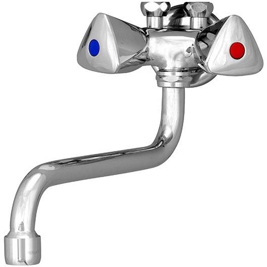Mereo Dřezová nástěnná baterie s ramínkem trubkovým O16mm - 300 mm,...