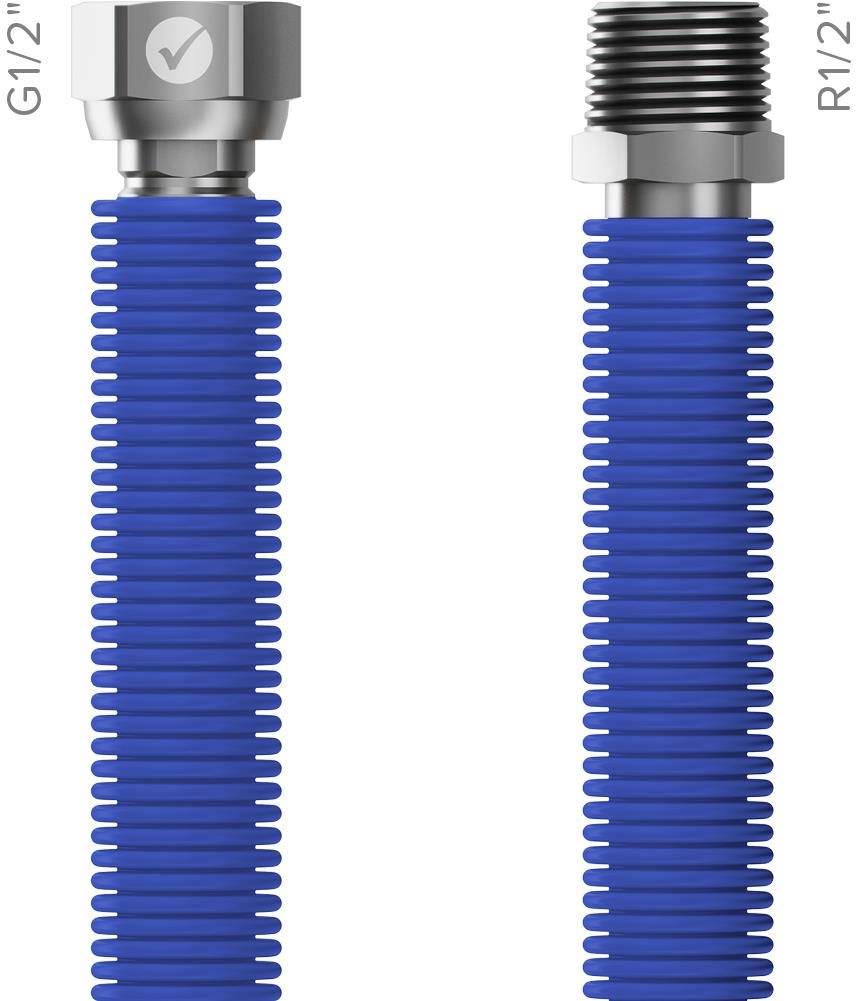 MERABELL Aqua Flexi tömlő R1/2"-G1/2" kék Bekötőcső